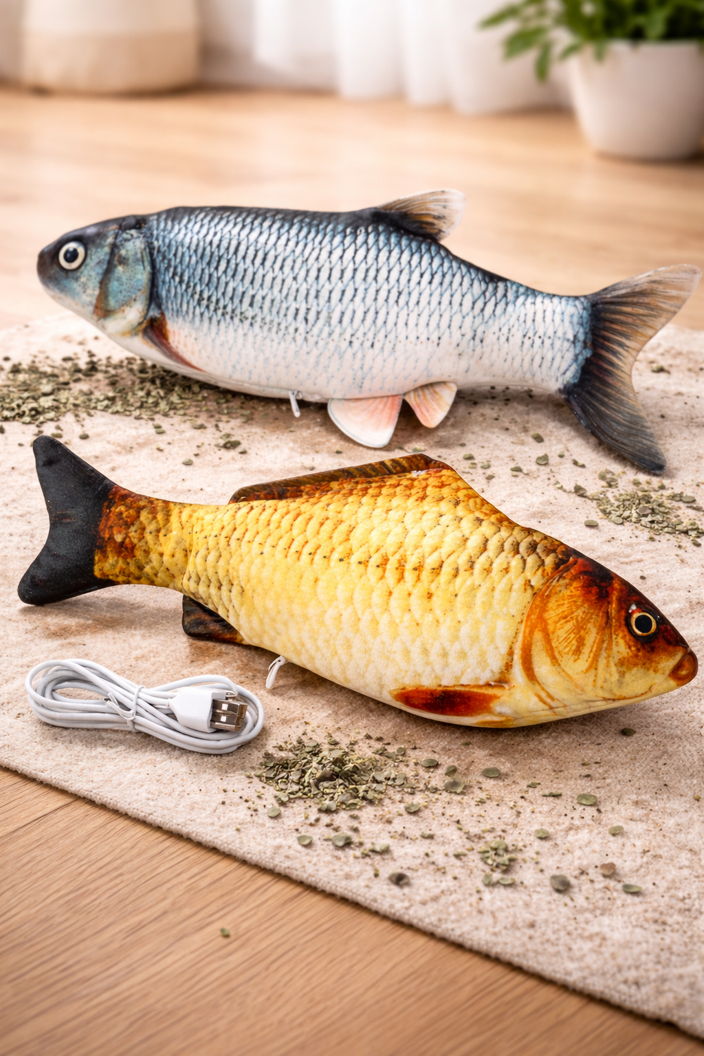 Juguete Interactivo Pez Eléctrico que se Mueve para Perros – Pez Realista con Movimiento Automático