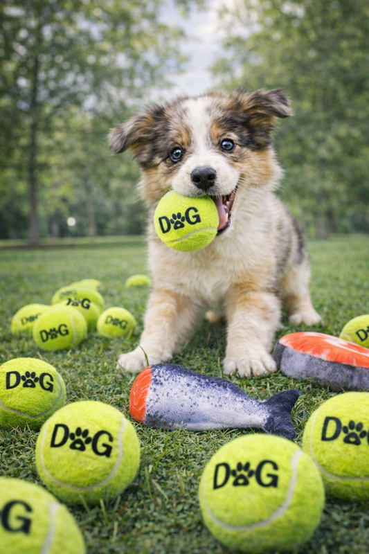 Pack de 40 Pelotas de Tenis para Perros con Bolsa – Juguete para Lanzar y Entrenar